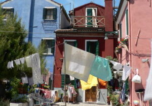 Burano in the Venetian Lagoon Italy
