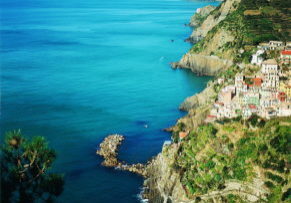 Driving the Ligurian Cliffs Italy